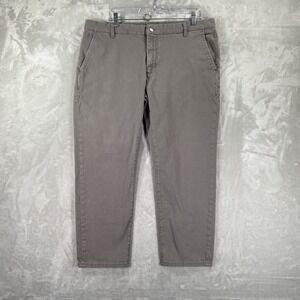 Ash & Erie Pants men's 36x26 Classic Fit Chino Flat Front Stretch Casual Gray